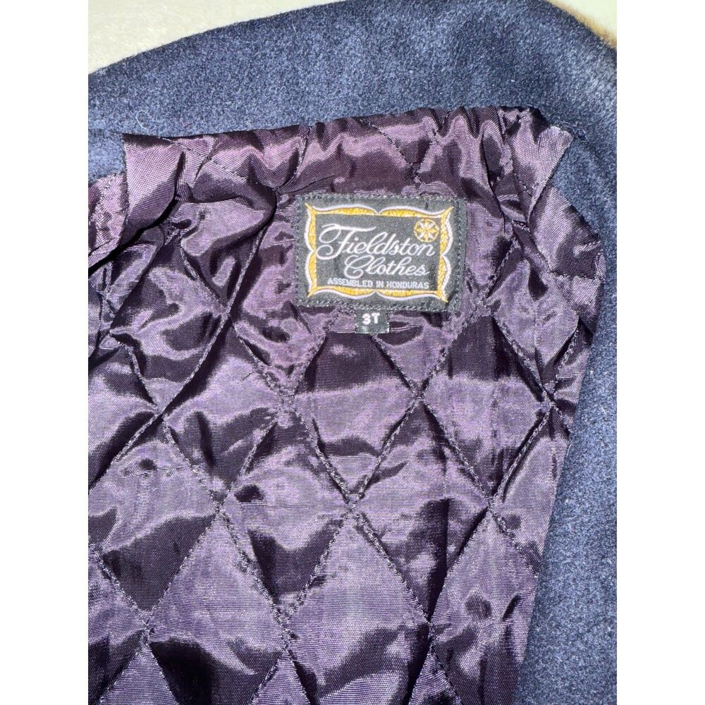 Vintage Fieldston Clothes Double-Breasted Navy Wool Pea Coat Military Buttons 3T - Picture 4 of 6